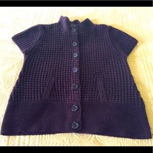 Chocolate Brown Cap Sleeve Sweater